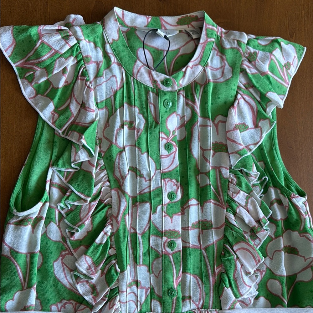 TED BAKER Floral Midi Dress NWT | Size 2 Wedding Guest Spring/Summer - Picture 8 of 10